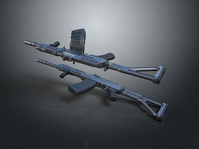 rifle semi-automatic rifle combat rifle battle rifle carbine war rifle attack rifle 3d model