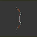 Modern Red And Silver Archery Bow With Sleek Stylish Artistic Design