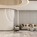New Chinese Hall Lobby Reception 3d model