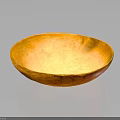 Natural Orange Wooden Bowl With Smooth Shiny Surface For Daily Household Use