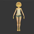 Game And Movie Character With Red Hair White Tank Top Denim Shorts Brown Boots
