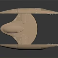 Futuristic Mechanical Structure With Brown Body And Metallic Components Unique Design And Shiny Base