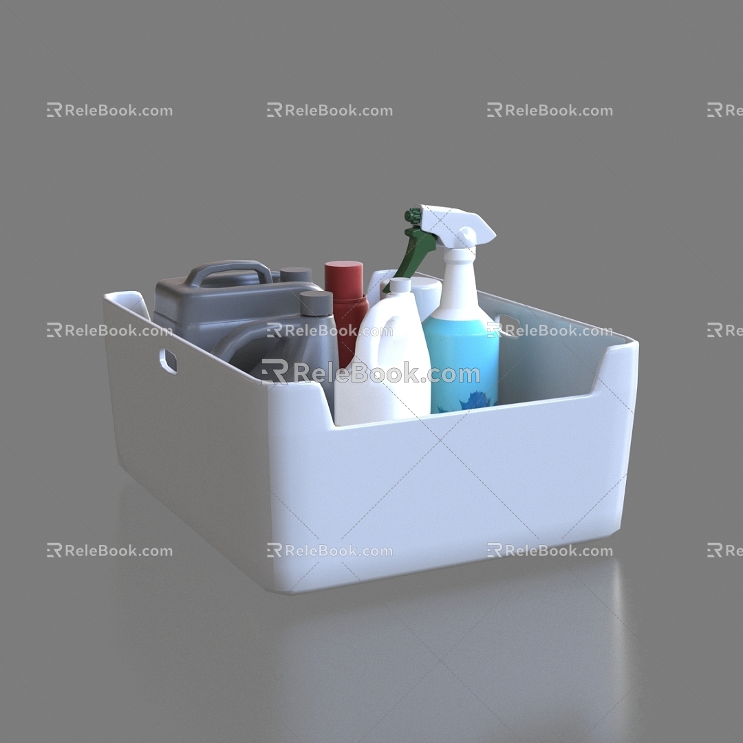 Storage Basket Grocery Basket Storage Box Grocery Box Storage Box Storage Basket Basket Bottles Bottles Jars 3d model