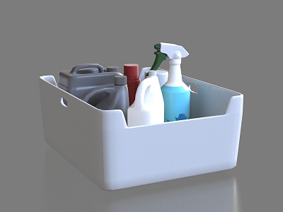 Storage Basket Grocery Basket Storage Box Grocery Box Storage Box Storage Basket Bottles Jars 3d model