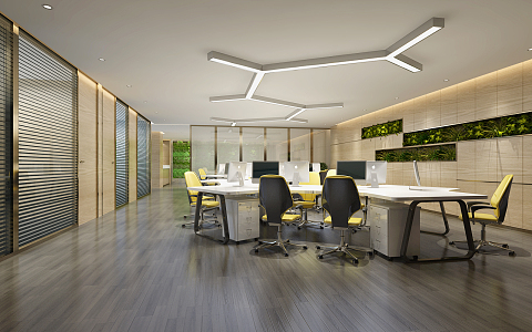 modern public office area office 3d model