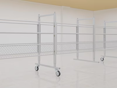 Sturdy Agricultural Equipment With Metal Frame Multi Layer Shelves And Wheels 3d model