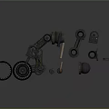 Multiple Heavy Duty Metal Hardware Tools With Movable Wheels And Durable Parts