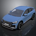 Blue Audi SUV With Modern Sleek Exterior Design And Alloy Wheels
