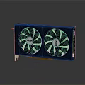 High Performance Computer Graphics Card With Dual Fan Cooling System And Modern Design 3d model