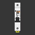White Electrical Switch Panel With Black Control Button And Single Unit Design