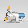 Industrial Pump Equipment With Aluminum Body Blue Casing Brass Fittings And Red Fasteners