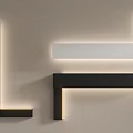 Modern Minimalist Wall Lamps Geometric L Rectangular Design Black White Soft LED