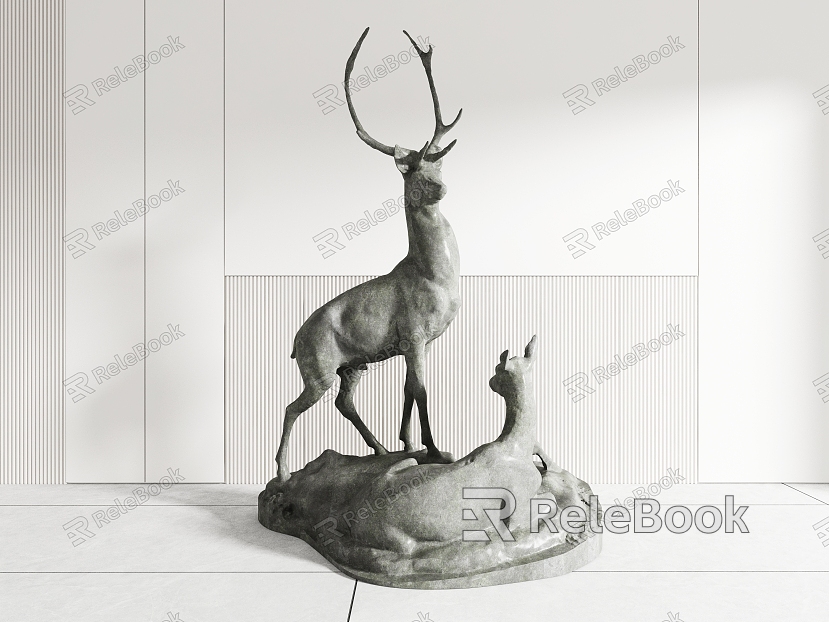 Deer Decorative Ornaments Animal Decorative Ornaments model