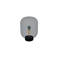 Smoky Brown Glass Table Lamp With Transparent Shade And Modern Design