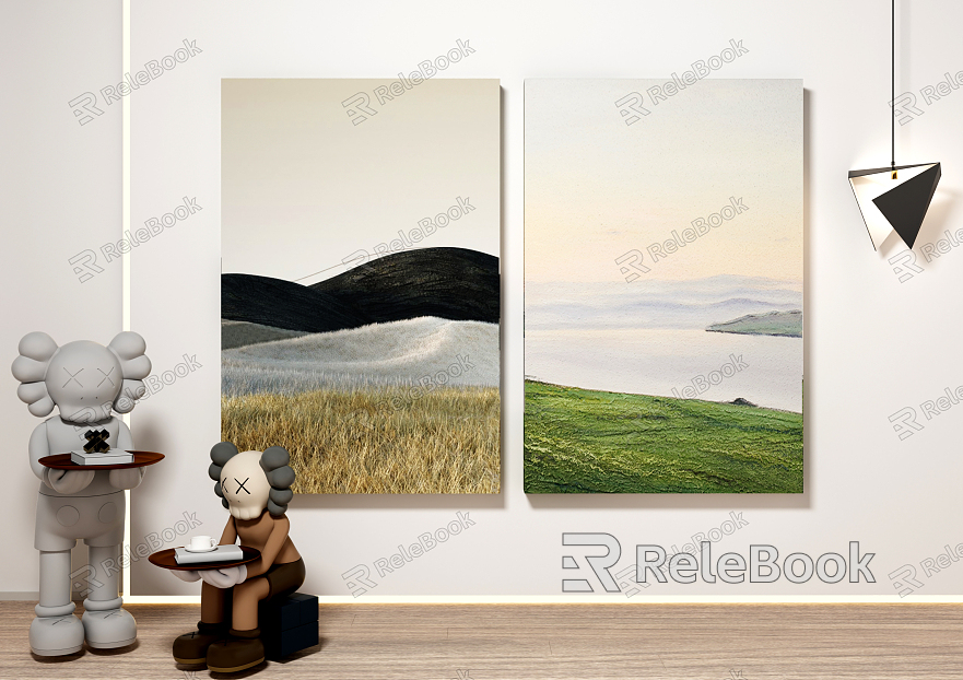 modern landscape painting decorative painting model