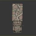 Camouflage Painted Military Vehicle Model With Detailed Body And Multi Wheel Design