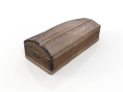 Rustic Wooden Storage Box As Practical Daily Life Item For Home Essentials 3d model