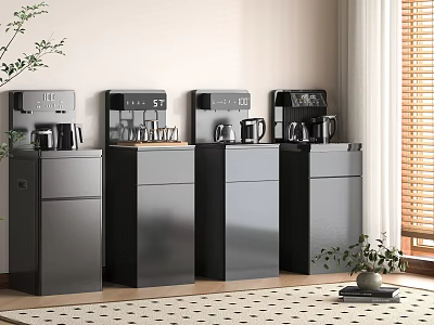 Modern Black Household Appliances With Functional Design In Living Room Setting 3d model