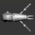 Metallic Spherical Mechanical Robot Featuring Multiple Mechanical Legs And Reflective Surface