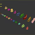 Natural Wood and Stone Decorative Pieces with Various Shapes and Textures