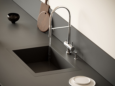 Kitchen Faucet Metal Faucet Minimalist Stainless Steel Faucet Underfloor Basin Island Faucet model