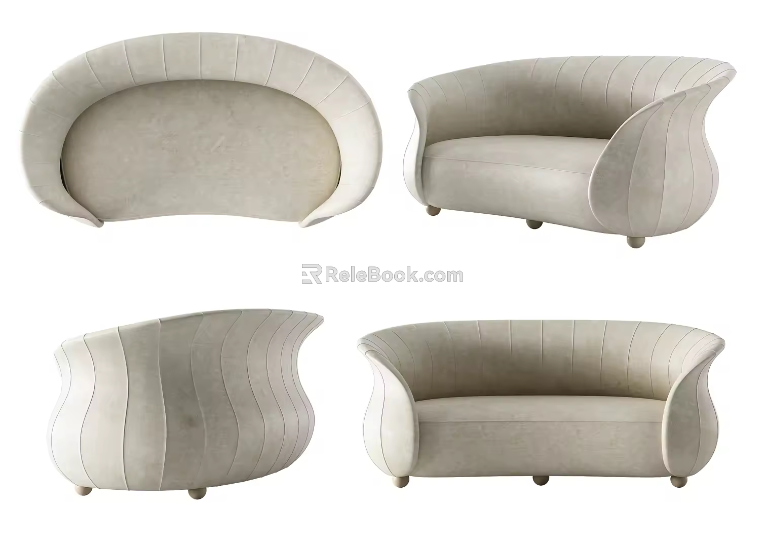 Modern Single Sofa Multiplayer Sofa 3d model