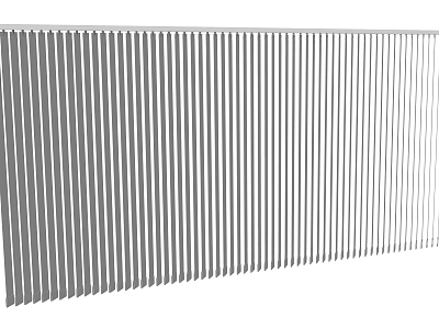 Modern Vertical Window Blinds With Slim Slats For Contemporary Home Interior 3d model