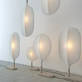 Leaf Shaped Table Lamps With White Fabric Shades And Wooden Bases For Modern Home Decor