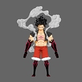 One Piece Luffy Cartoon Animation Manga Animation Japanese One Piece Luffy Straw Hat Boy Movie 3d model