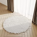 modern round carpet plush round carpet 3d model