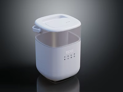 White Portable Headphone Speaker with Sleek Wireless Design and Modern Audio Features 3d model