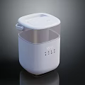 White Portable Headphone Speaker with Sleek Wireless Design and Modern Audio Features 3d model