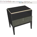 Middle Ancient Bedside Table Silent Style Bedside Table Square Bedside Table Drawer Cabinet Homestay Bedside Table Solid Wood Bedside Table 3d model