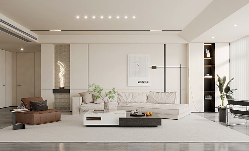 modern living room 3d model