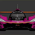 Pink Race Car With Coca-Cola Logo Number 60 Streamlined Design Shiny Surface