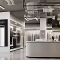 Modern Professional Air Conditioner Specialty Store With Complete Product Display And Elegant Front Reception Counter