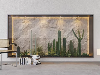 Modern Window Cactus Window Plant Window 3d model