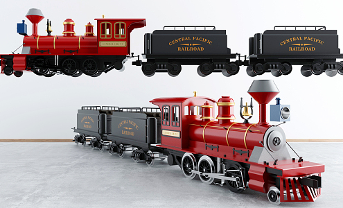 Modern toy train 3d model