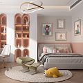 Light Luxury Children's Room 3d model