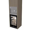 Modern Glass Door Refrigerators With Wine Cigar Storage And Interior Lighting