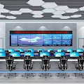 modern command center 3d model