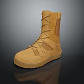 Brown Suede Lace Up Boots With Perforated Details And Durable Sole
