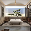 Modern Living Dining Room Interior Design With Sofa Coffee Table Decorative Painting And Plants