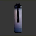 Daily Use Water Bottle With Blue Lid Carabiner Strap And Water Drop Design