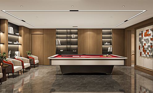 Modern Billiard Room 3d model