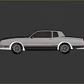 Classic Black Two Door Car With Red Accents Shiny Exterior And Alloy Wheels