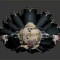 Elegant Fantasy Doll With Intricate Green Dress And Ornate Headdress