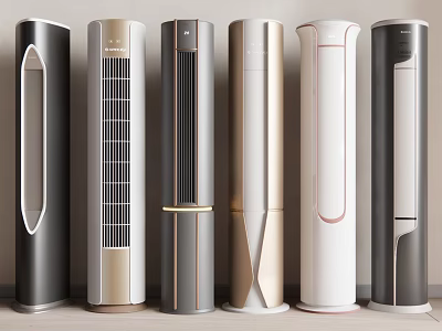 Modern Tower Air Cooler Fans With Multiple Stylish Designs And Various Colors 3d model
