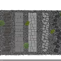 Garden Landscape Design With Various Stone Pathways Gravel Borders And Small Green Plants