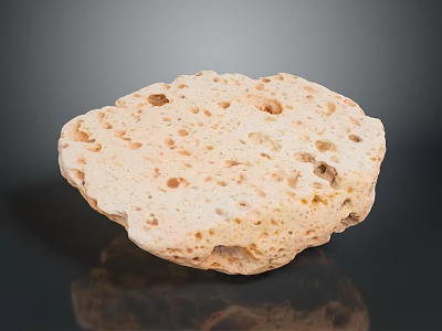 Natural Wood Stone Porous Light Colored Material with Unique Surface Texture 3d model